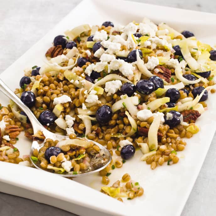 Wheat Berry Salad with Blueberries and Goat Cheese America's Test