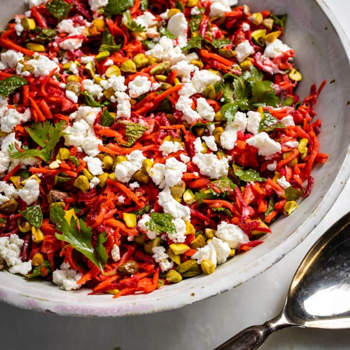 Shredded Root Vegetable Salad with Orange Vinaigrette