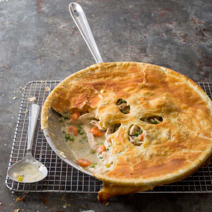 Skillet Chicken Pot Pie with Puff Pastry Crust America's Test Kitchen