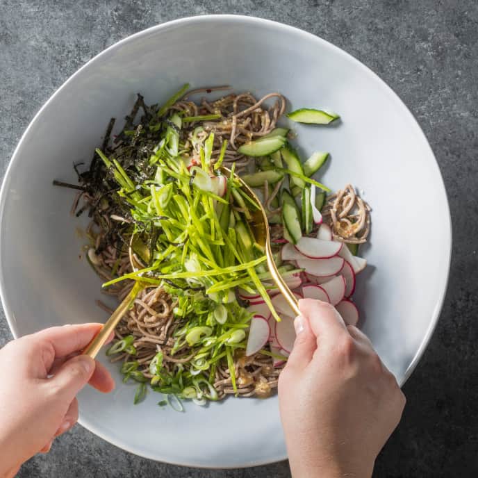 Chilled Soba Noodles with Cucumber, Snow Peas, and Radishes Cook's