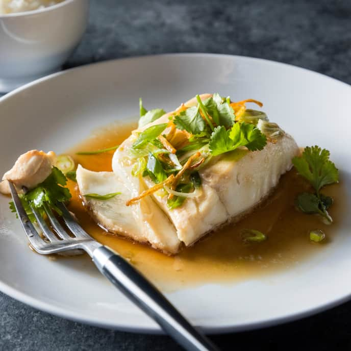 Oven-Steamed Fish with Scallions and Ginger for Two