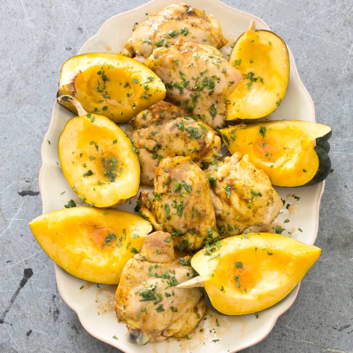 SlowCooker Curried Chicken Thighs With Acorn Squash America's Test