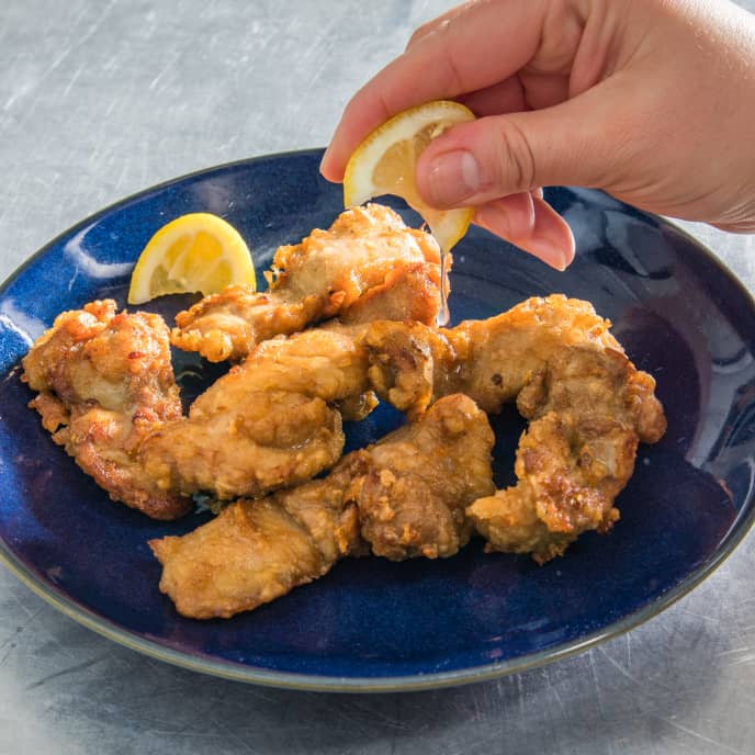 Karaage (Japanese Fried Chicken Thighs) for Two