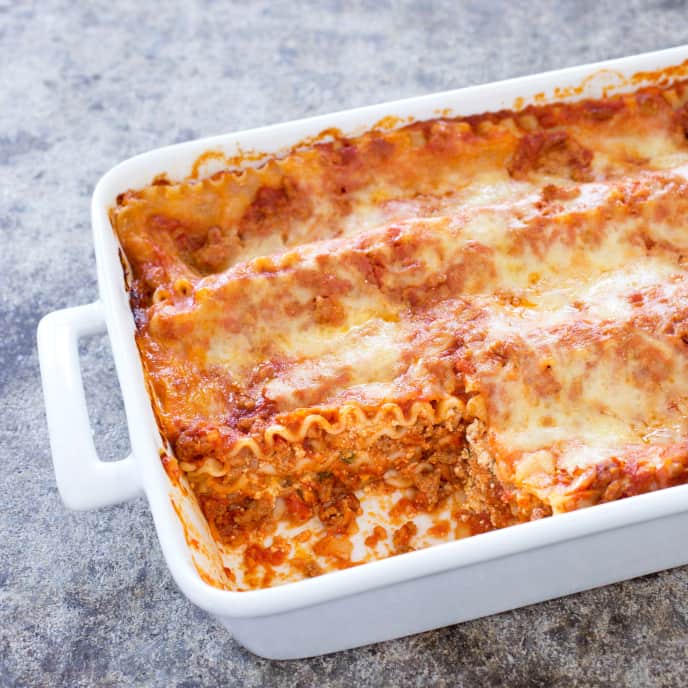 GlutenFree Lasagna with Hearty TomatoMeat Sauce America's Test Kitchen Recipe