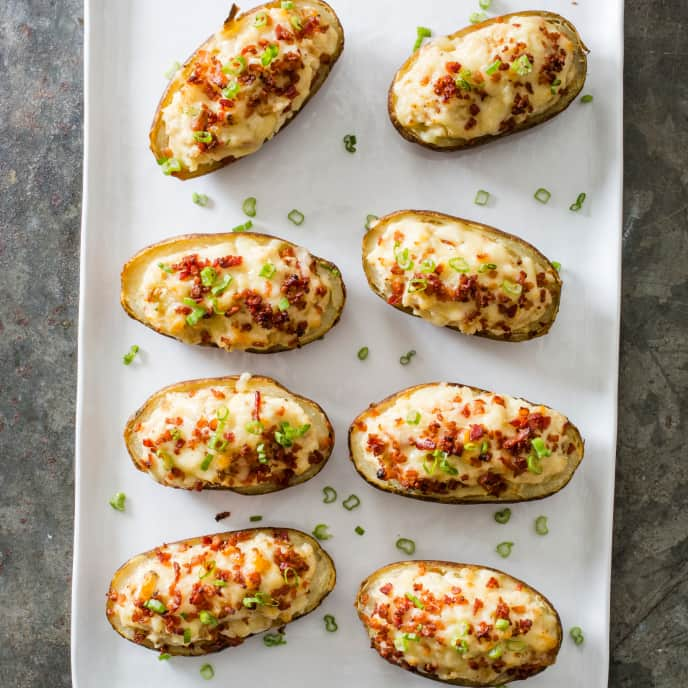 Twice-Baked Potatoes with Pepper Jack Cheese and Bacon