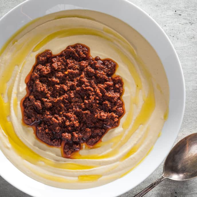 Ultracreamy Hummus with Spiced Walnut Topping America's Test Kitchen