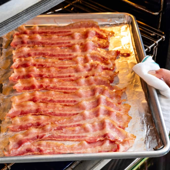 How To Cook Beef Bacon in The Oven - The Midwest Kitchen Blog