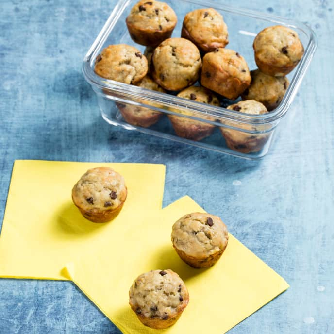 Banana and Chocolate Chip Mini Muffins