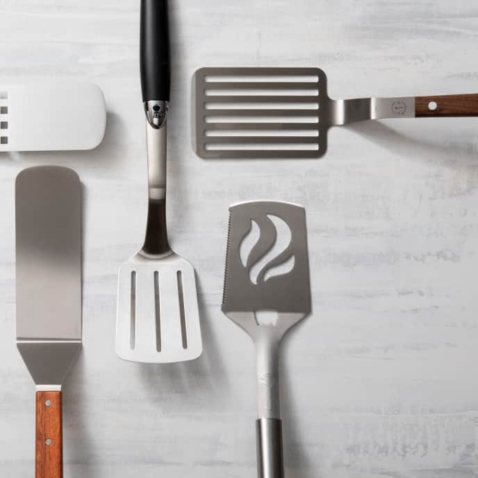 Due Buoi | Set 2 Spatulas: Wide Spatula & Narrow Spatula - Olive Wood Handle