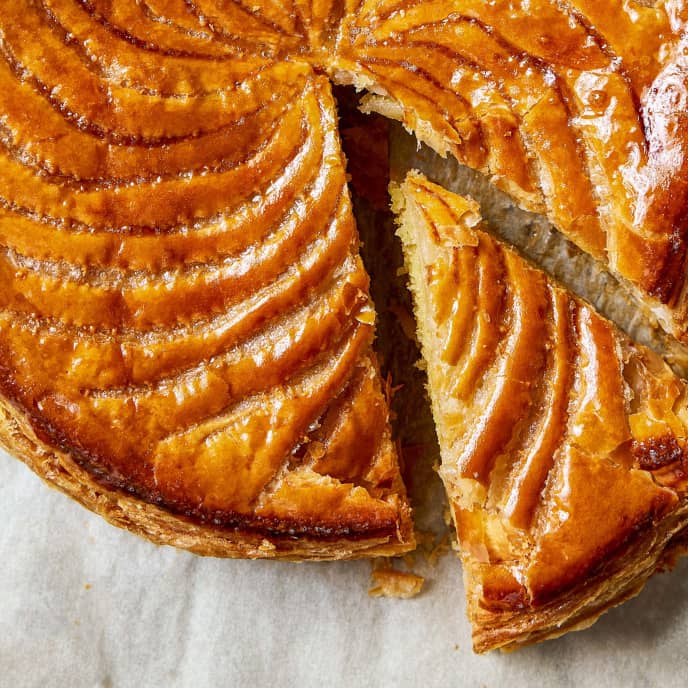 Galette des Rois - a French Epiphany pastry with fragipane and jam