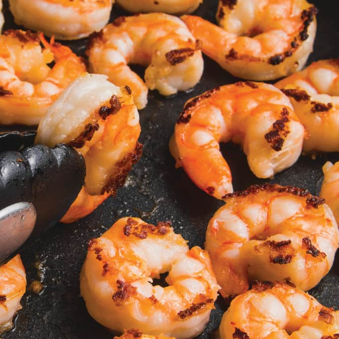 Any ideas on how to use this shrimp grill pan/serving tray? I don't have a  grill and don't want to overcook the shrimp : r/castiron