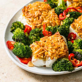 Crunchy Cod with Spicy Broccoli