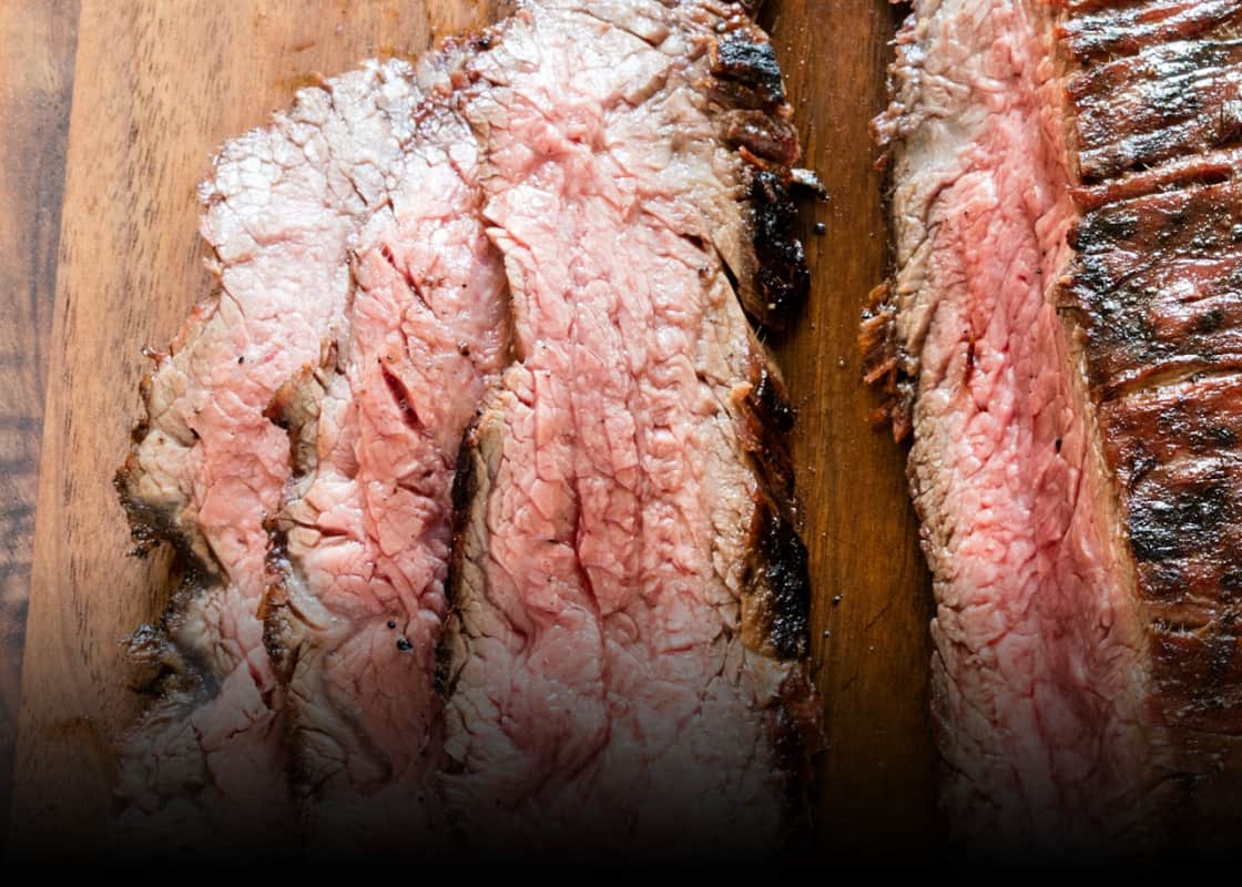 Grilled Flank Steak with Garlic Shallot Rosemary Marinade