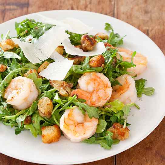 Shrimp and Arugula Salad with Lemon Vinaigrette