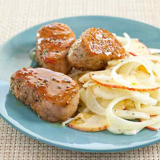 Honey-Rosemary Pork Medallions with Fennel Salad