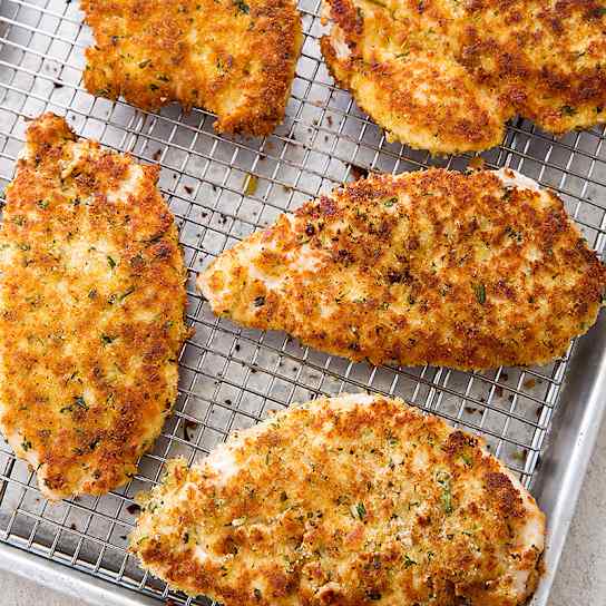 Chicken with Tarragon Bread Crumbs
