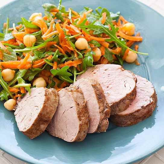 Roast Pork Tenderloin with Carrot Salad