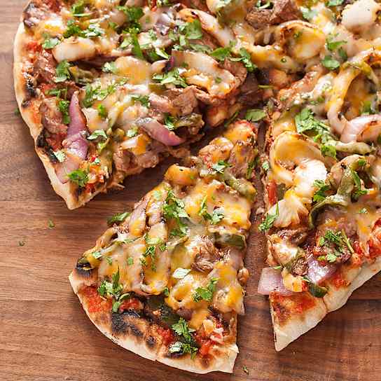 Grilled Steak Fajita Pizza