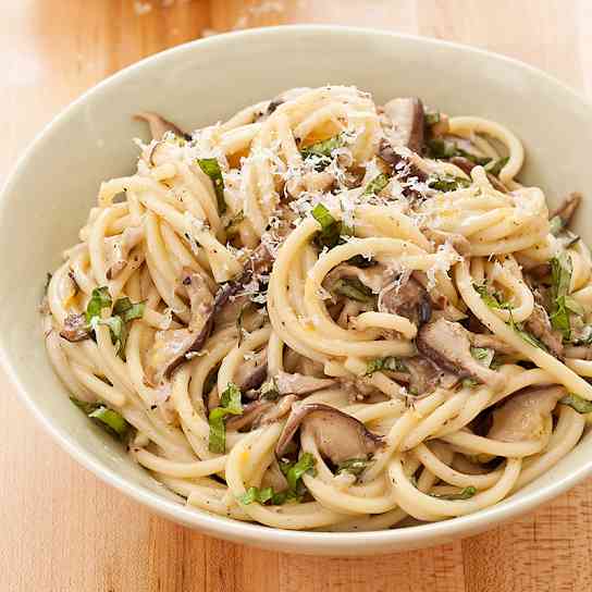 Spaghetti with Shiitakes and Lemon