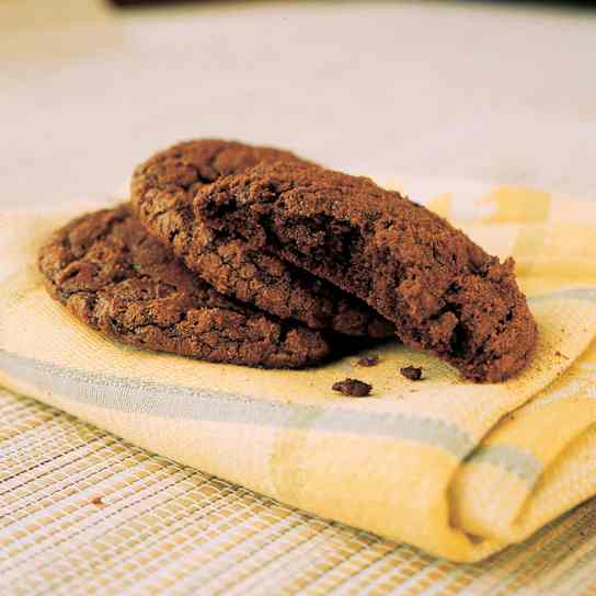 Thick and Chewy Double Chocolate Cookies