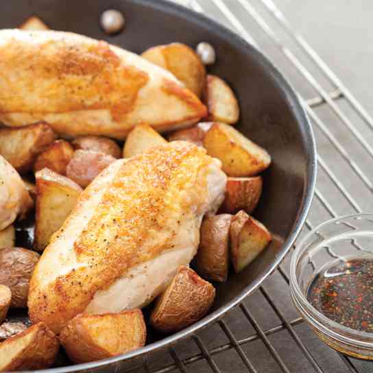 Pan-Roasted Chicken Breasts with Potatoes