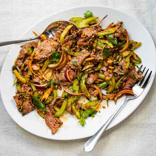 Spicy Beef and Celery Salad