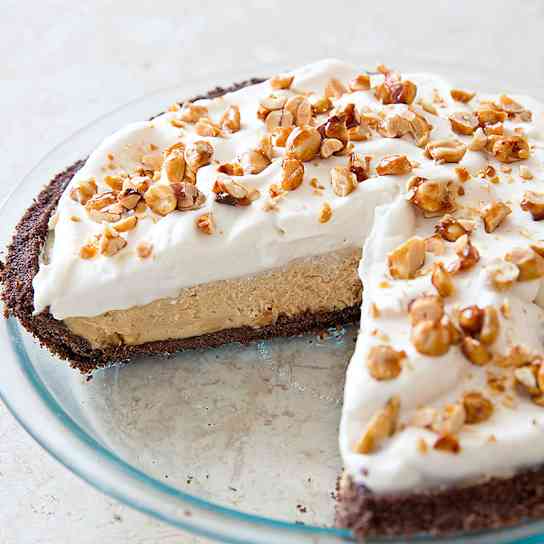 Peanut Butter Pie with Chocolate Graham Crust