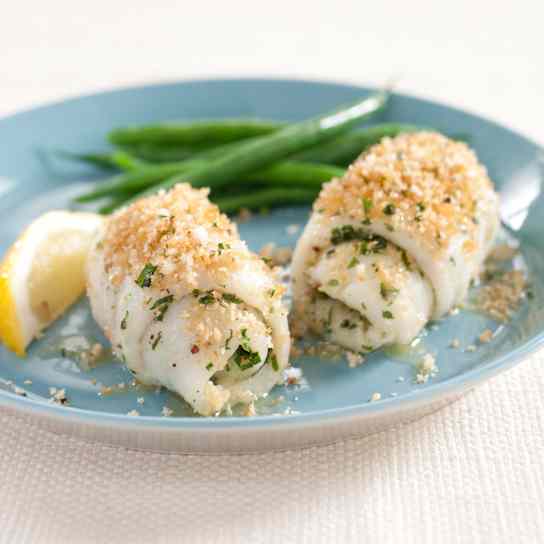 Baked Sole Fillets with Herbs and Bread Crumbs