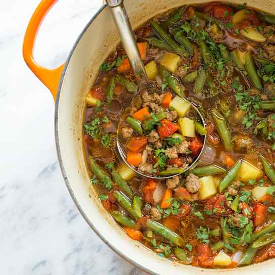Quick Beef and Vegetable Soup