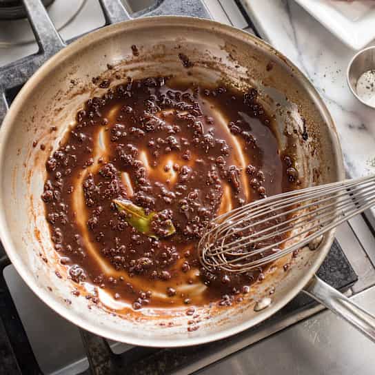 Pan-Seared Steak with Red Wine Pan Sauce for Two