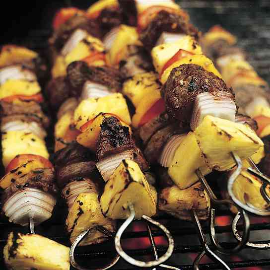 Gas-Grilled Beef Kebabs
