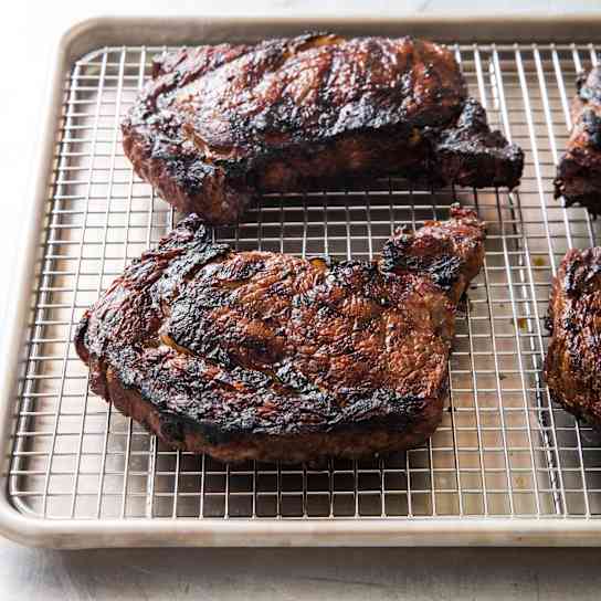 Grilled Bourbon Steaks