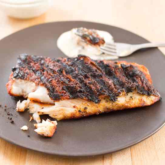 Gas-Grilled Blackened Red Snapper