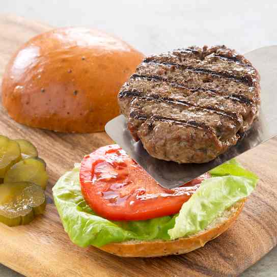 Grilled Hamburgers with Garlic, Chipotles, and Scallions