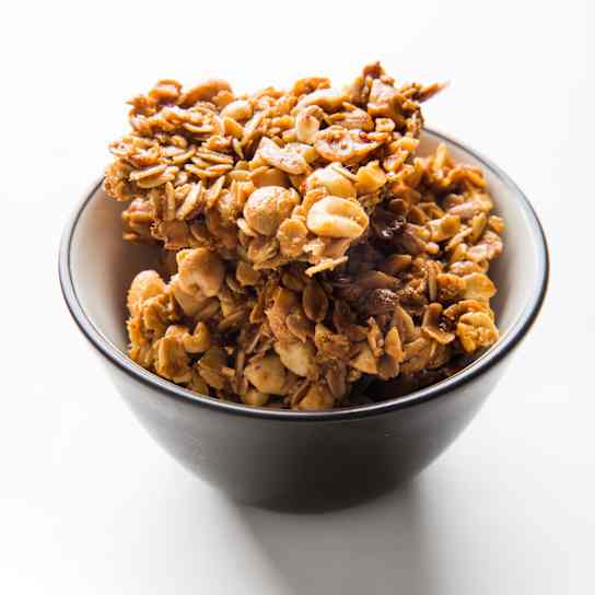 Salted Caramel–Peanut Granola