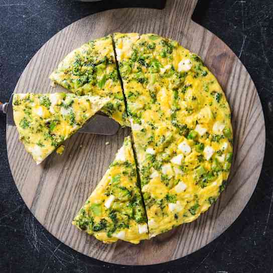 Broccoli and Feta Frittata
