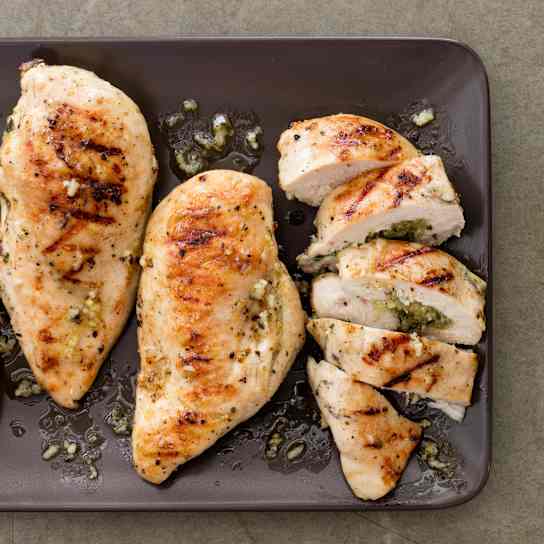 Greek-Style Grilled Stuffed Chicken Breasts