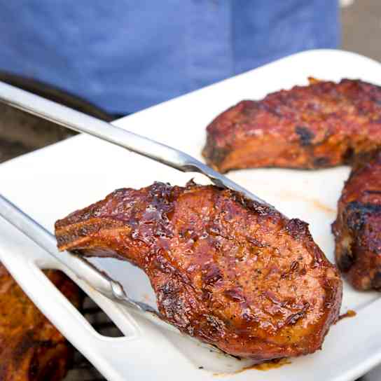 Best Charcoal Grill-Smoked Pork Chops