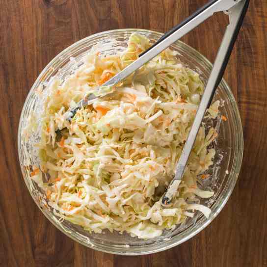 Creamy Buttermilk Coleslaw with Lemon and Herbs