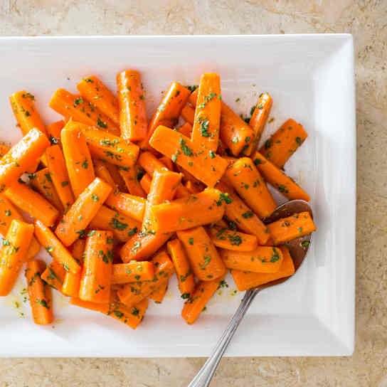 Boiled Carrots with Cumin, Lime, and Cilantro