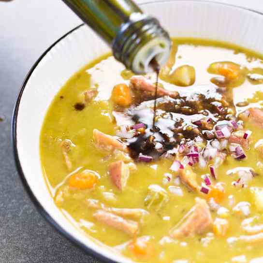 Ham and Split Pea Soup with Caraway