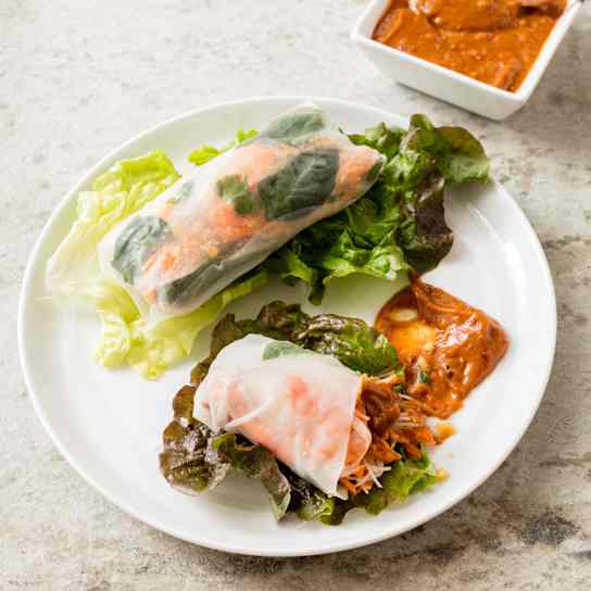 Southeast Asian–Style Spring Rolls with Shrimp