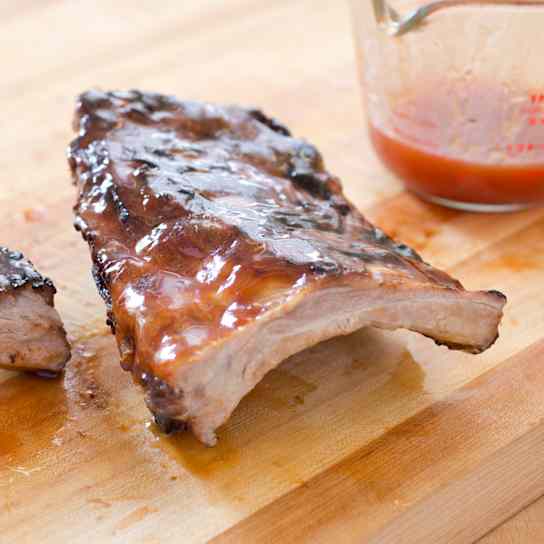 Grilled Spicy Marmalade Glazed Baby Back Ribs