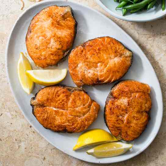 Pan-Seared Salmon Steaks