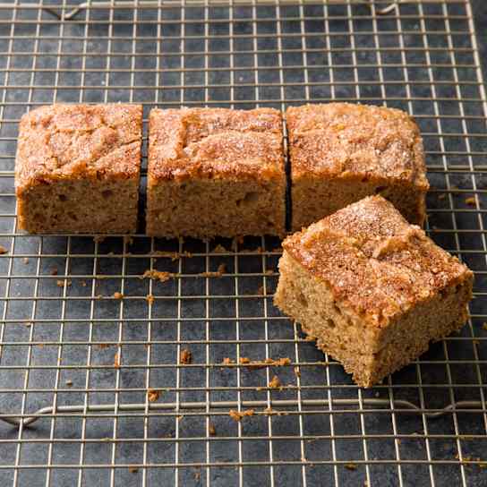 Ginger-Cardamom Applesauce Snack Cake