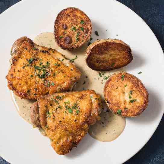 Chicken Vesuvio for Two