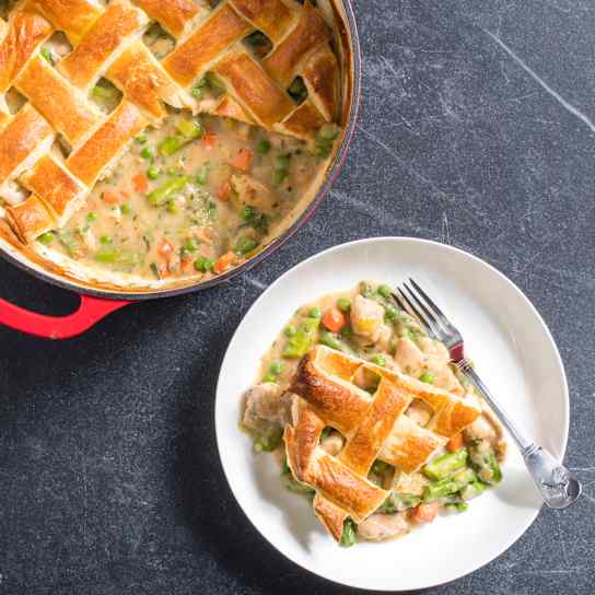 Chicken Pot Pie with Spring Vegetables