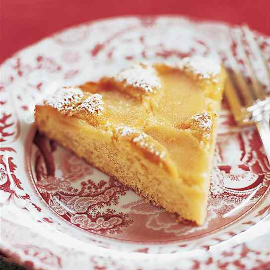 Western-Slope Pear Cake with Ginger Cream