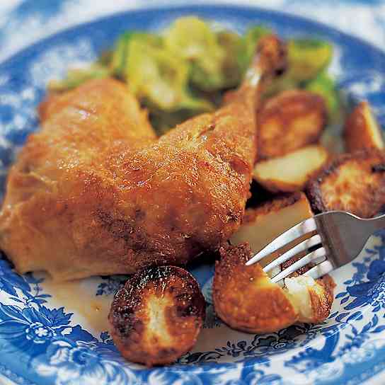 Crispy Roast Chicken and Potatoes