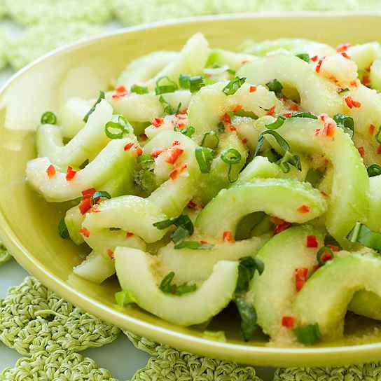 Spicy Cucumber Salad with Lime and Basil